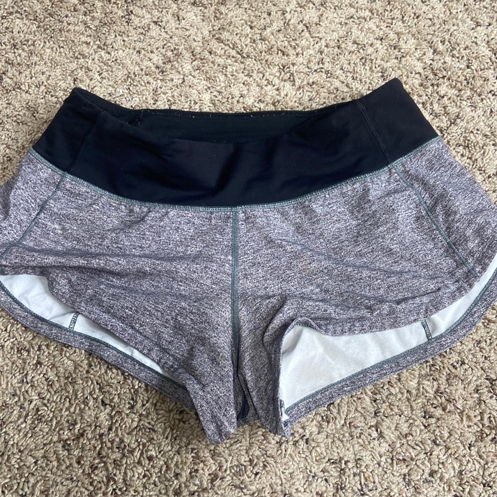 grey lululemon shorts